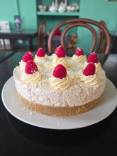 Load image into Gallery viewer, Raspberry and white chocolate cheesecake 8-10 portion