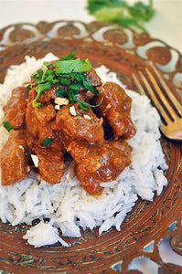 Chef Barry's beef curry with white rice