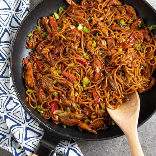 Hoi sin chicken with noodles